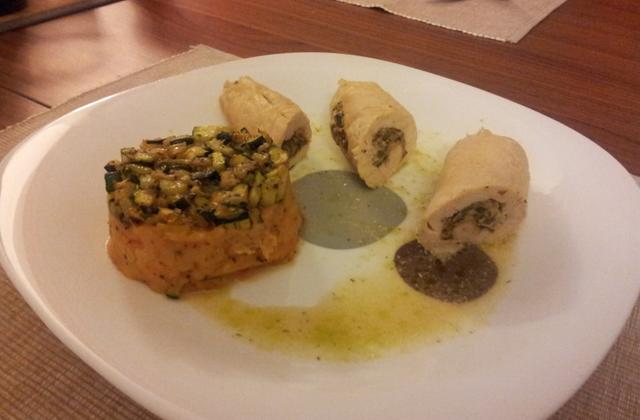 Roulades de poulet farcies de poivron et st-Moret - Photo par dimapod