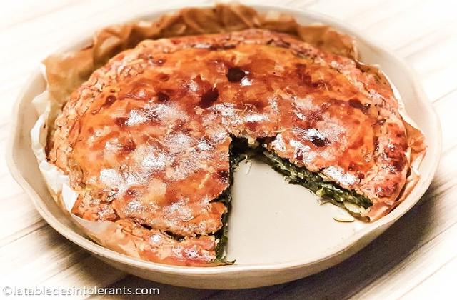 Tourte aux blettes et aux épinards sans gluten ni lactose ni oeuf - Photo par La Table des Intolérants
