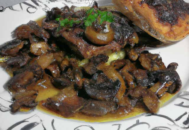 Agneau au champignon noir