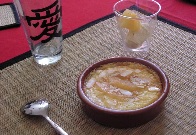 Gratin d'ananas aux amandes