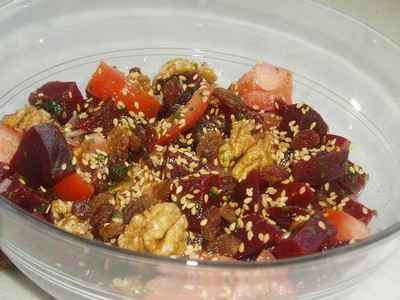 Salade de betteraves rouges