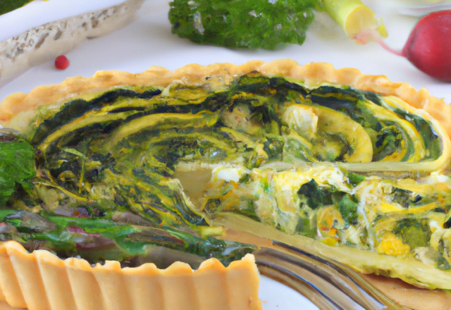 Quiche aux légumes de printemps