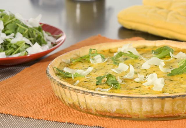 Tarte courgettes et chèvre frais à la Moutarde