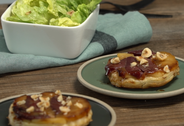 Tartelettes tatin au magret séché et aux pommes