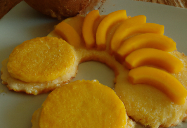 Renversé à la mangue, sablé coco