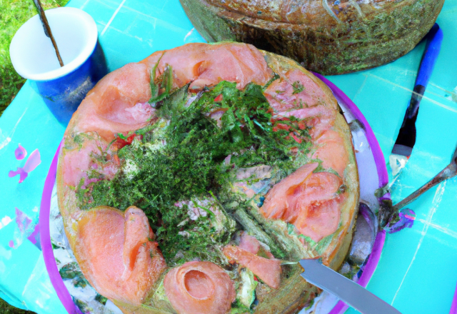 Cake au saumon fumé à amener en pique-nique