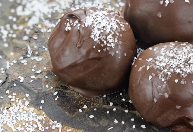 Truffes au chocolat et au sucre pétillant