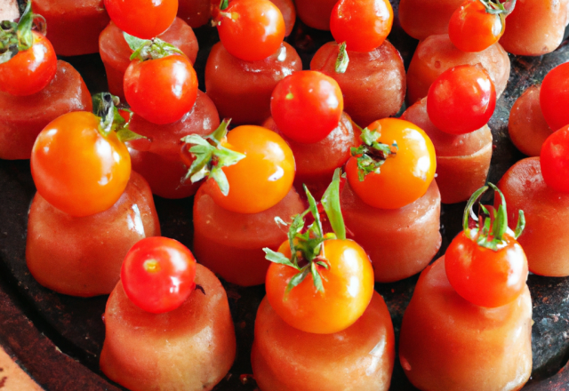 Mini puddings tomates- groseilles