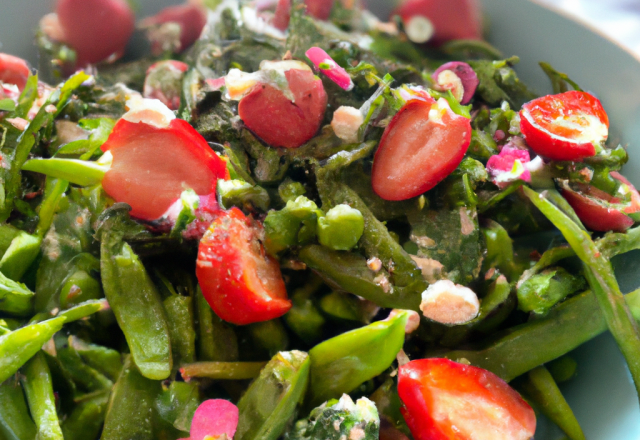 Salade de mange-tout aux fraises