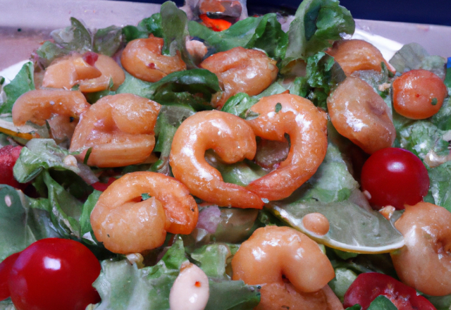 Salade de crevettes au gingembre