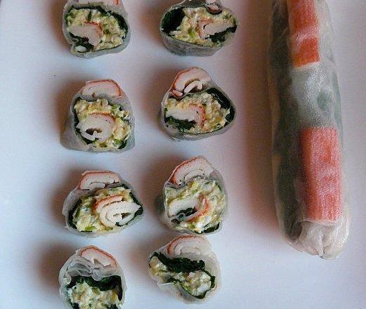 Maki de surimi et d'aiglefin fumé