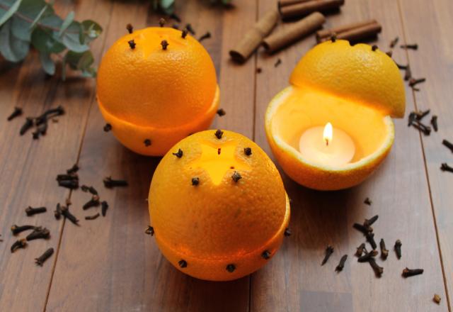 8 DIY ou recettes que l'on aime faire avec une orange vidée