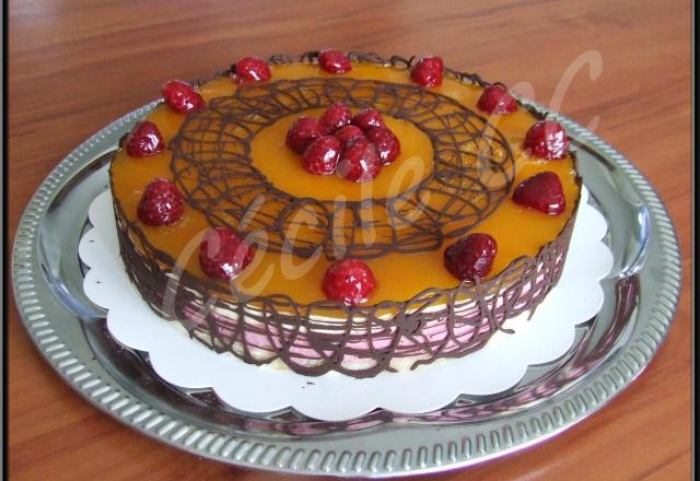 Entremets passion-framboise