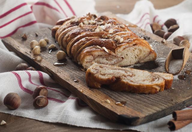 Pain roulé aux noisettes