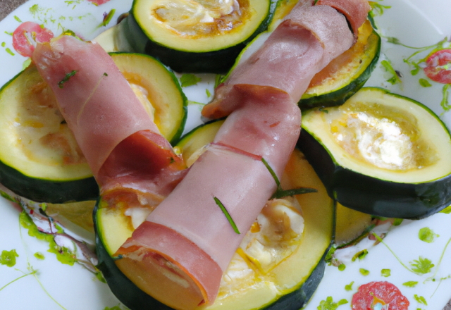 Courgettes au jambon