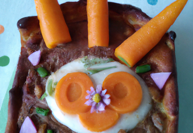 Tarte aux carottes et vache qui rit