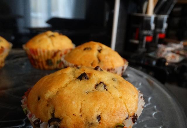 Muffins aux pépites de chocolat express et sans souci