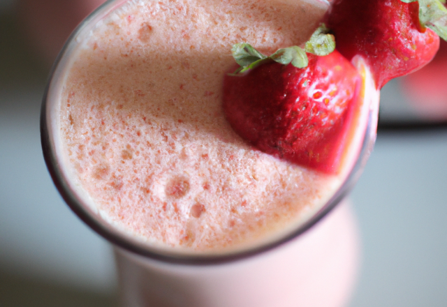 Milkshake à  la fraise, le goûter des gourmands