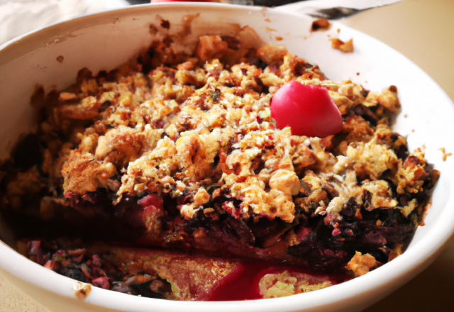 Crumble aux fruits rouge et chocolat