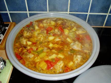 Tajine de poulet aux champignons (plat marocain)