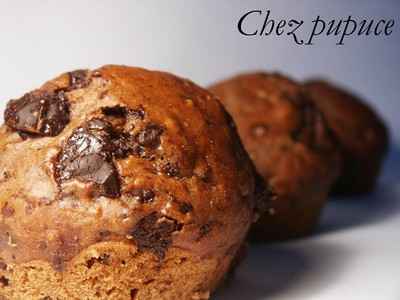 Muffins chocolat & pralin sans beurre