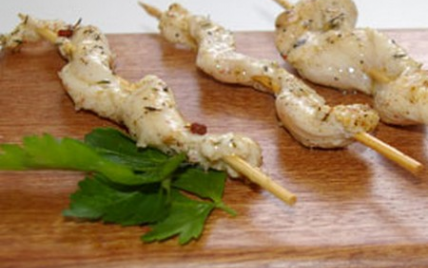 Brochettes de poulet mariné façon créole