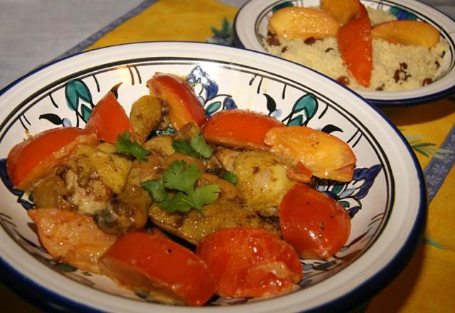 Tajine de poulet aux Kaki Persimon pour le Programme Alimentation et Insertion