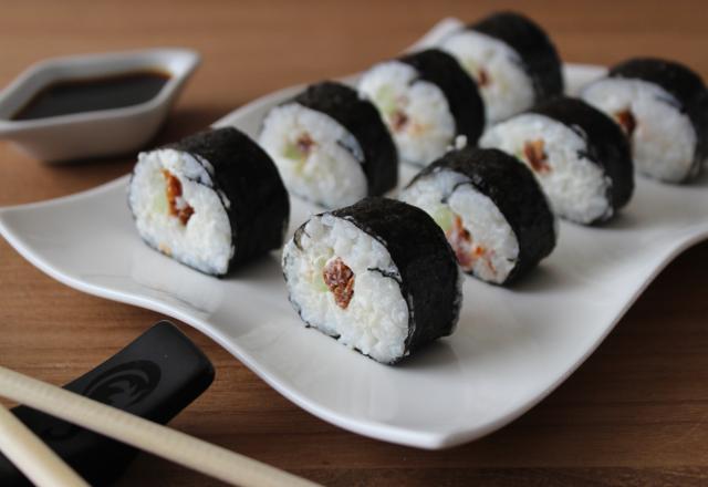 Makis concombre chèvre tomates séchées