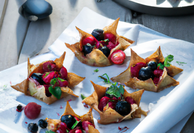 Papillote aux fruits rouges