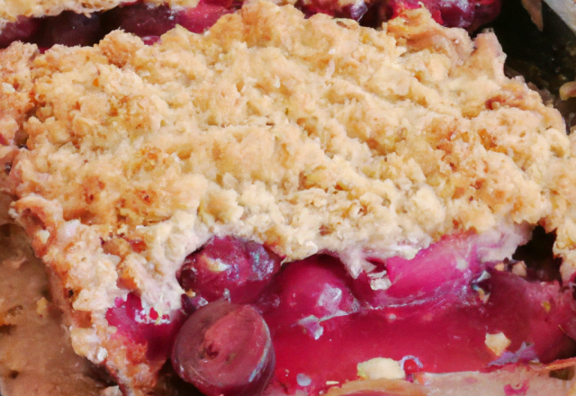 Tarte aux cerises façon crumble