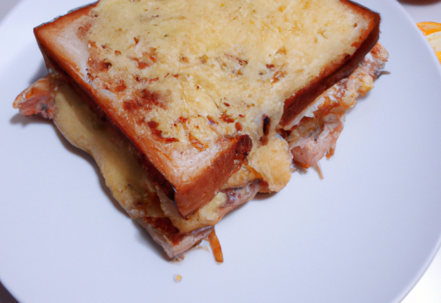 Croque monsieur au thon et saumon