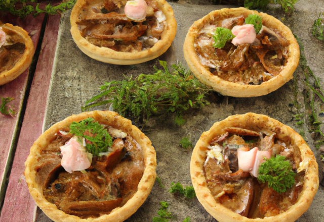 Tartelettes forestièrers au foie gras