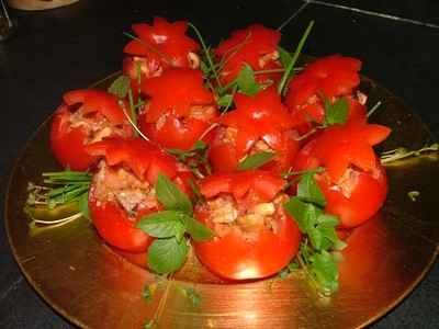 Tomates farcies aux champignons