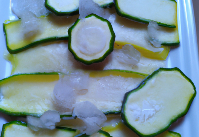 Courgette glacée à blanc