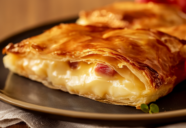 Feuilleté au jambon et au fromage