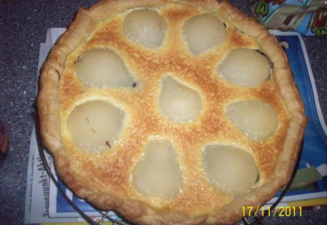 Tarte poires-chocolat économique