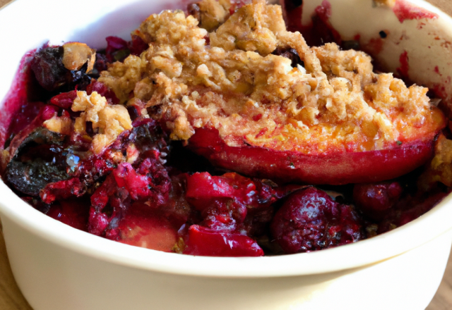 Crumble aux fruits rouges facile et rapide