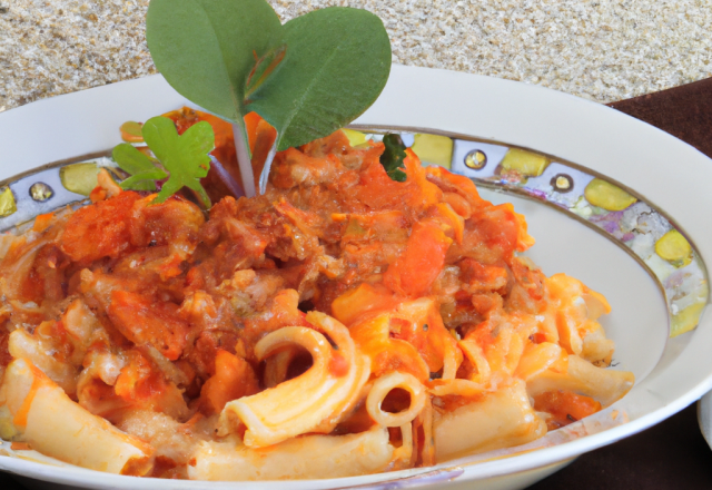 Pasta à la bolognaise végétarienne