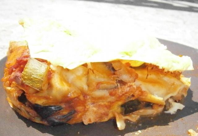 Lasagne aux œufs et aux légumes du soleil