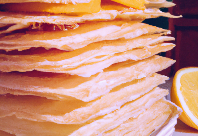 Mille-feuilles de tuiles à l'orange