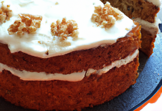 Cake aux carottes, feta et noix facile