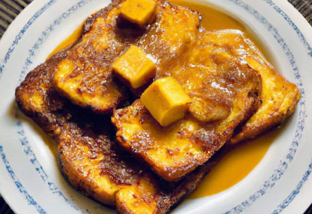 Pain perdu salé au curry