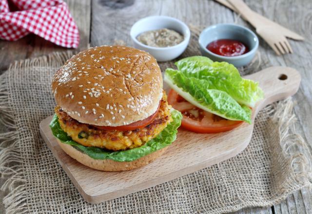 Burger végétarien aux céréales et lentilles