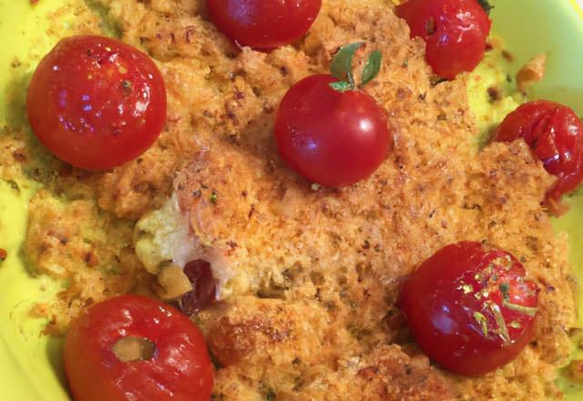 Crumble Cœur au poisson et tomates cerises