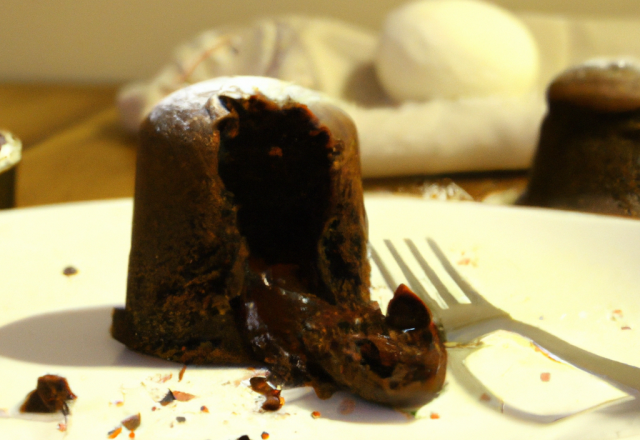 Fondant au chocolat noir coulant