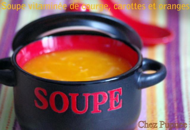 Soupe vitaminée à la courge, carotte et orange