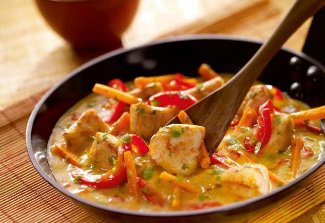 Poulet coco sauce Curry Jaune