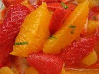 Salade fraises - oranges