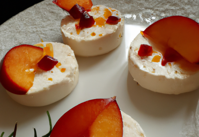 Fromage blanc aux pêches