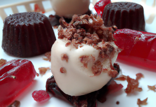 Petits gâteaux au yaourt et pralines rouges